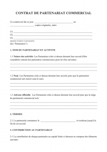 Exemple de contrat pdf  Modele contrat format Word et PDF